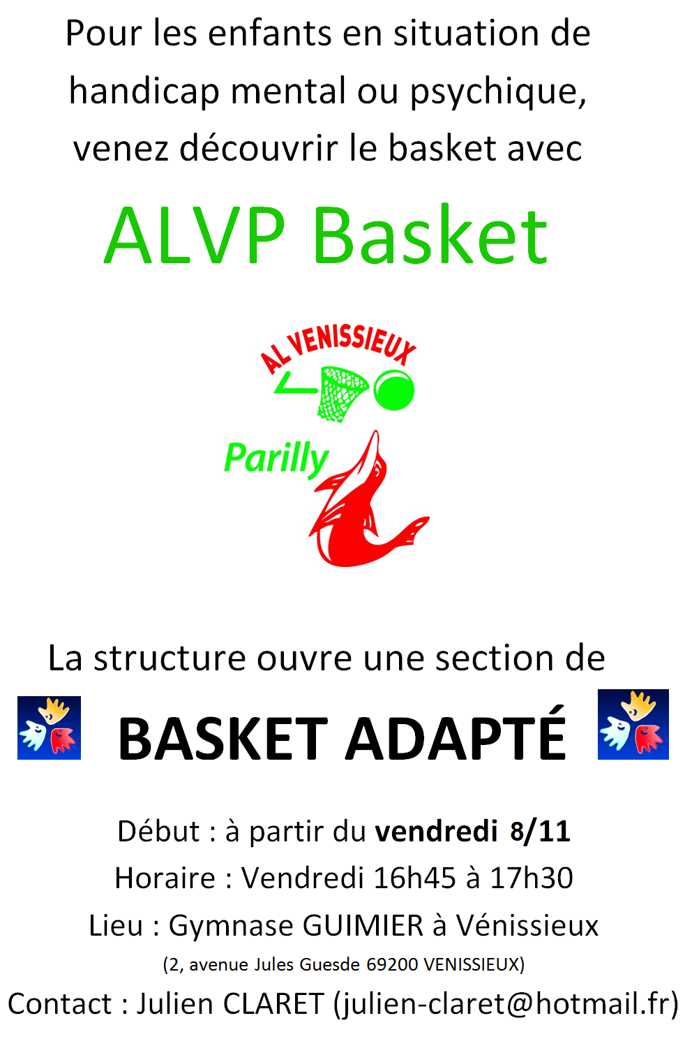 Basket adapté ALVP